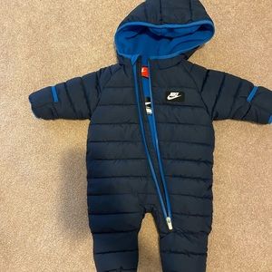 Baby Boy Nike Hooded Puffer Snowsuit Coverall NWOT